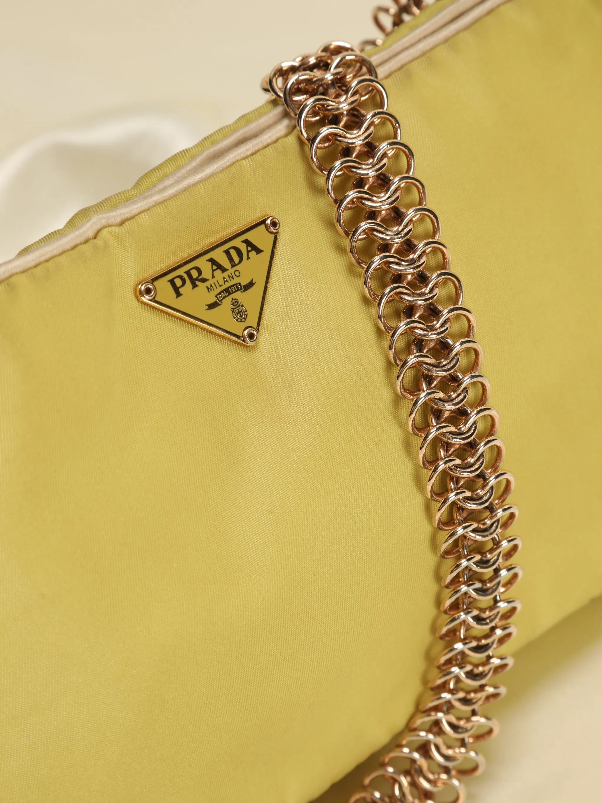 Rare Prada Nylon Lime Pochette