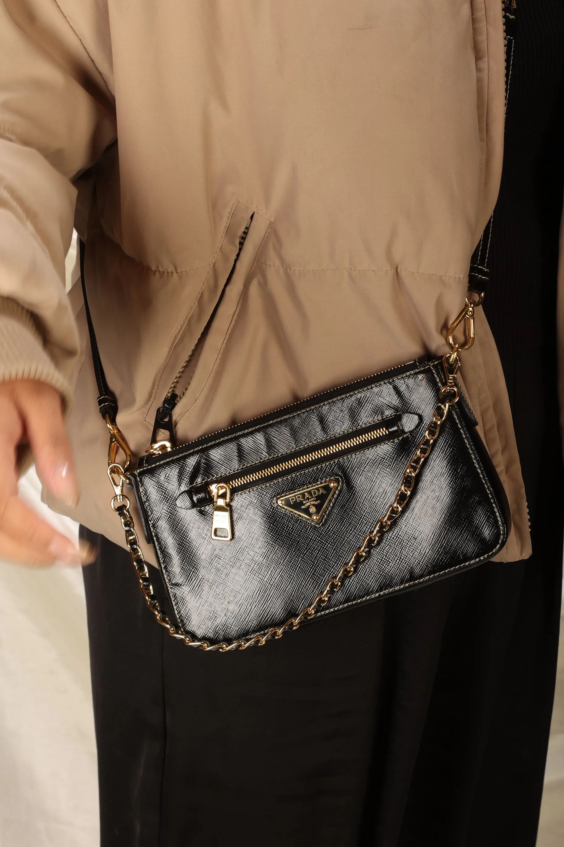 Rare Prada Saffiano Crossbody Pochette