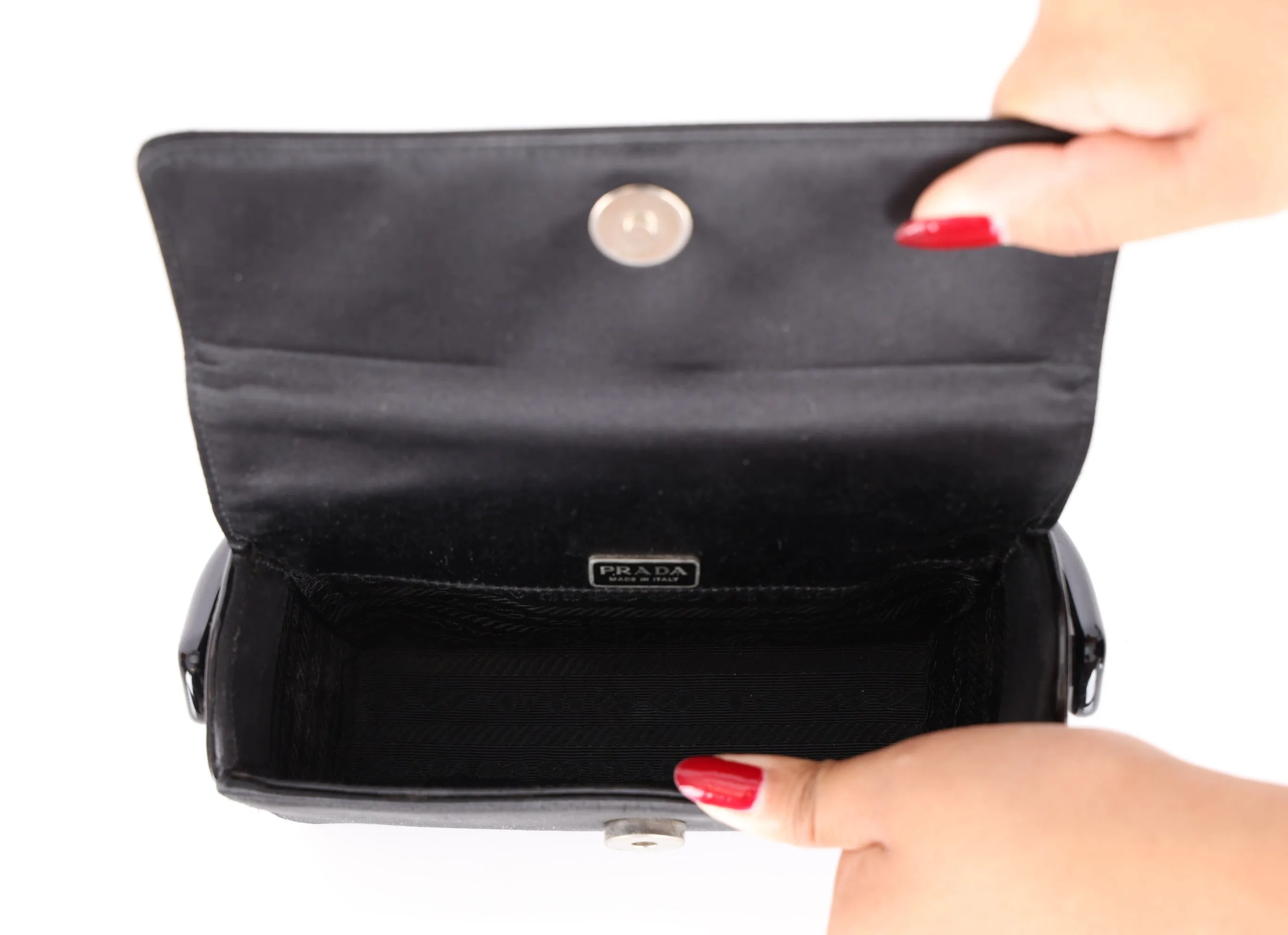 Rare Prada Satin Acrylic Mini Bag