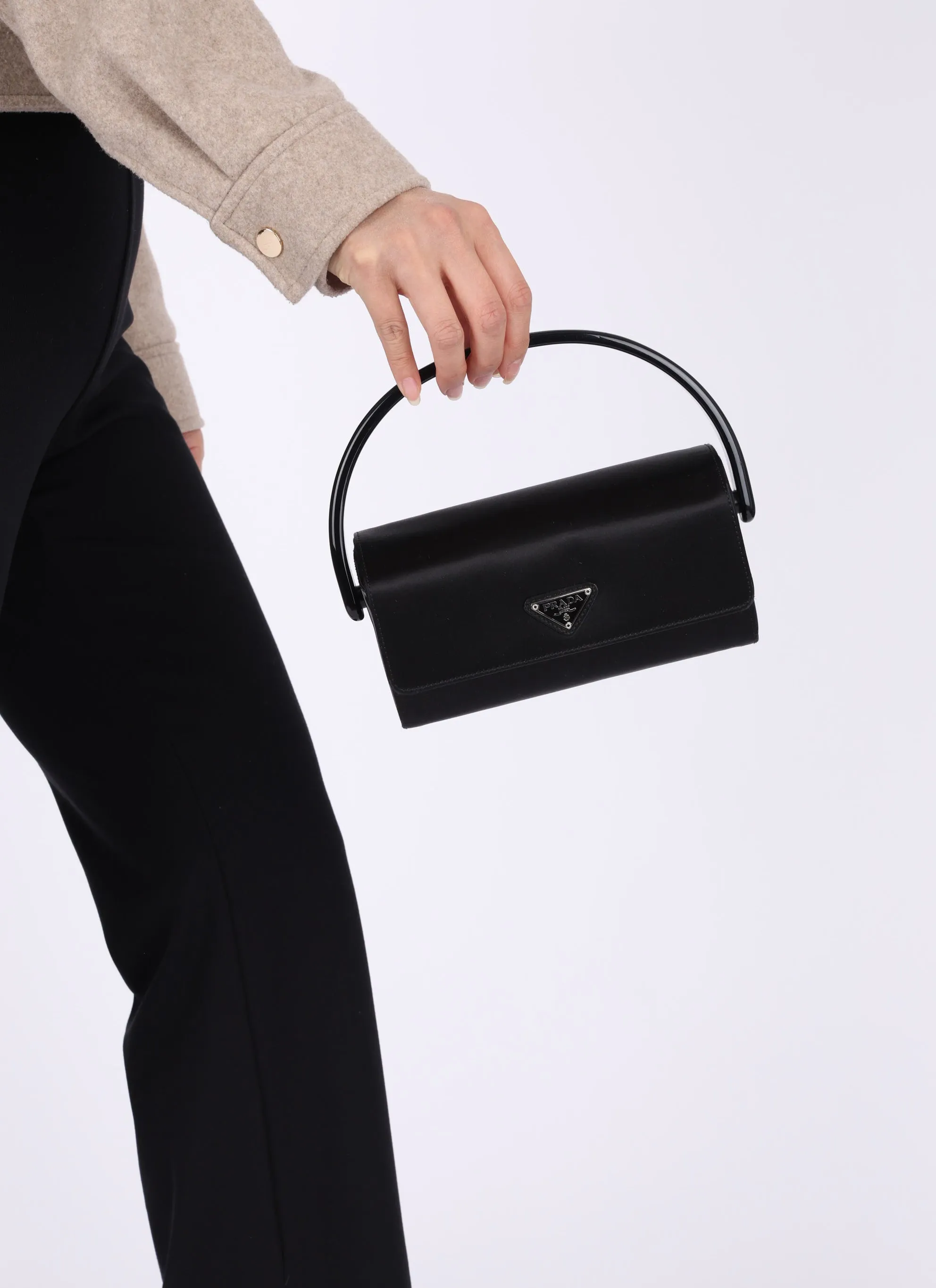Rare Prada Satin Acrylic Mini Bag