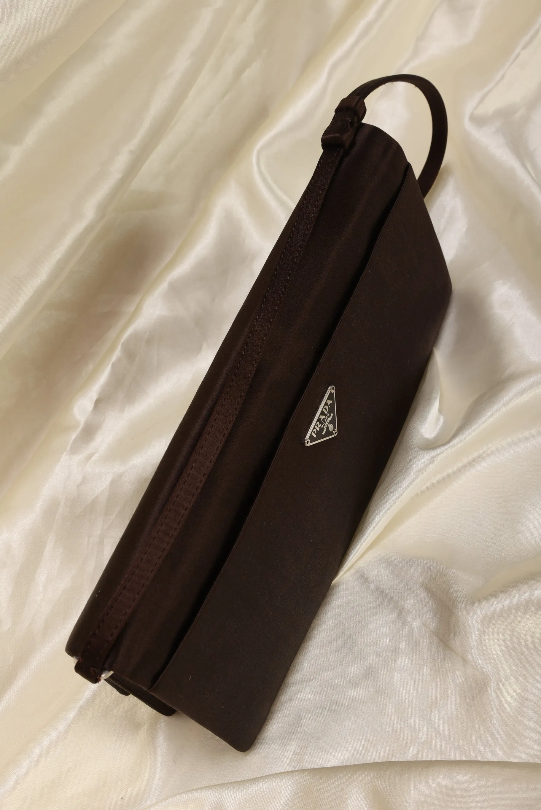 Rare Prada Satin Pochette With Mirror
