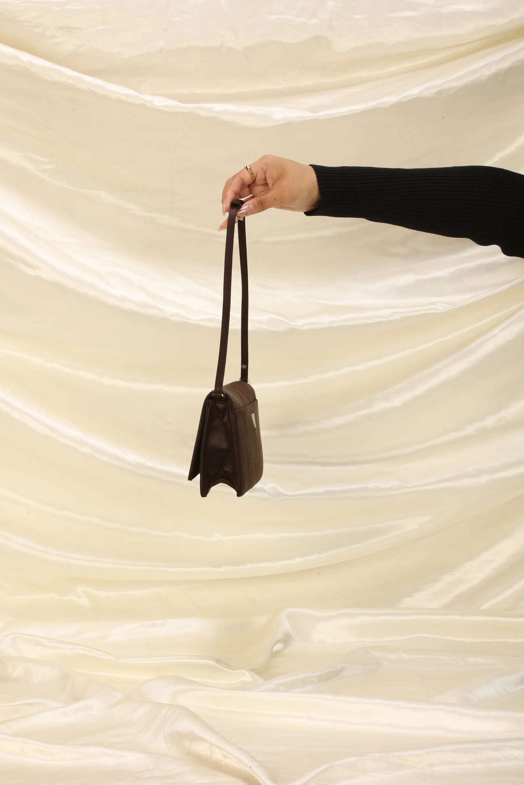 Rare Prada Satin Pochette With Mirror