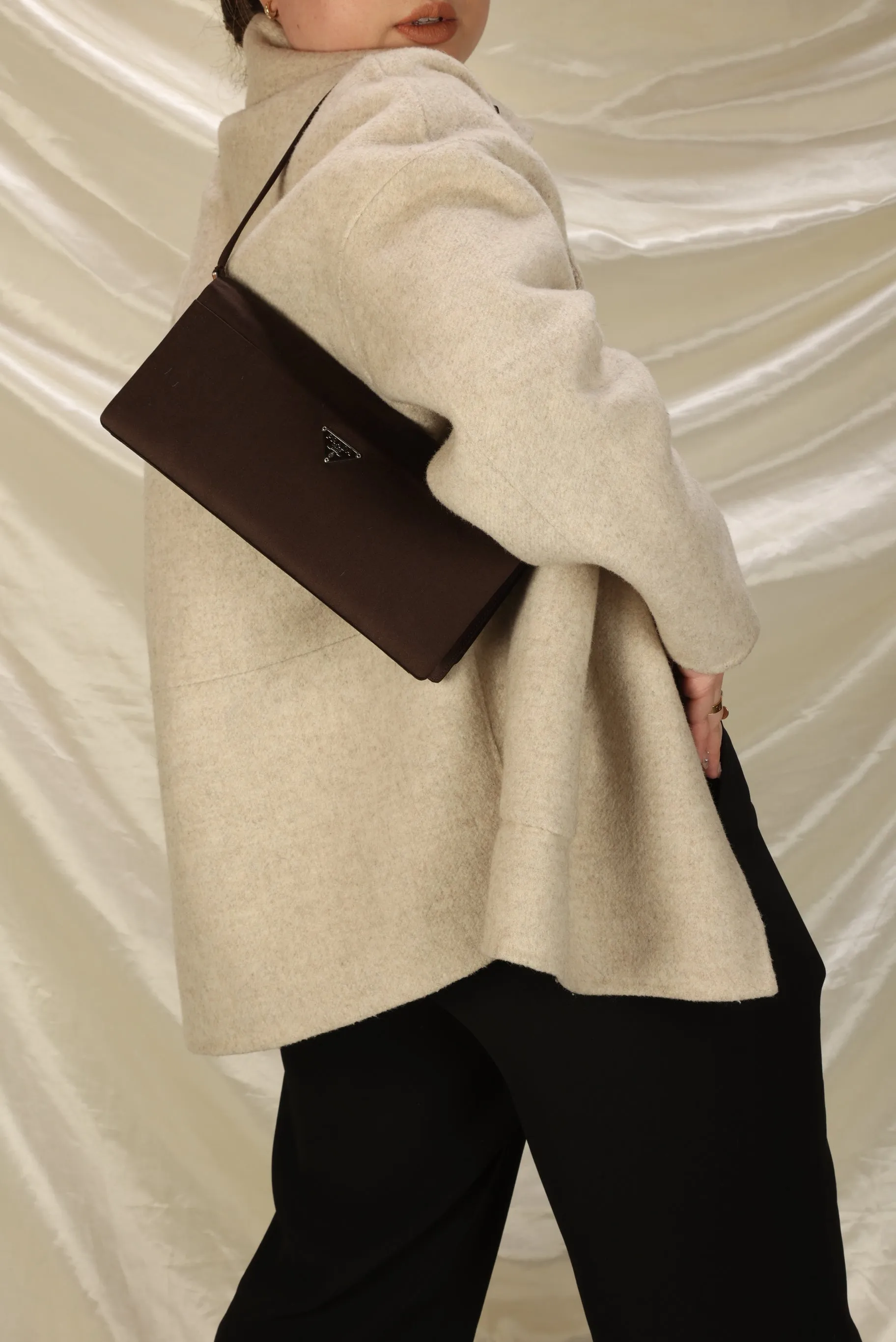Rare Prada Satin Pochette With Mirror