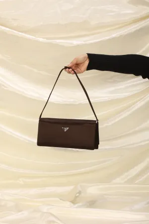 Rare Prada Satin Pochette With Mirror