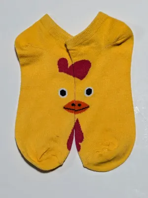 Rooster Head Ankle Socks