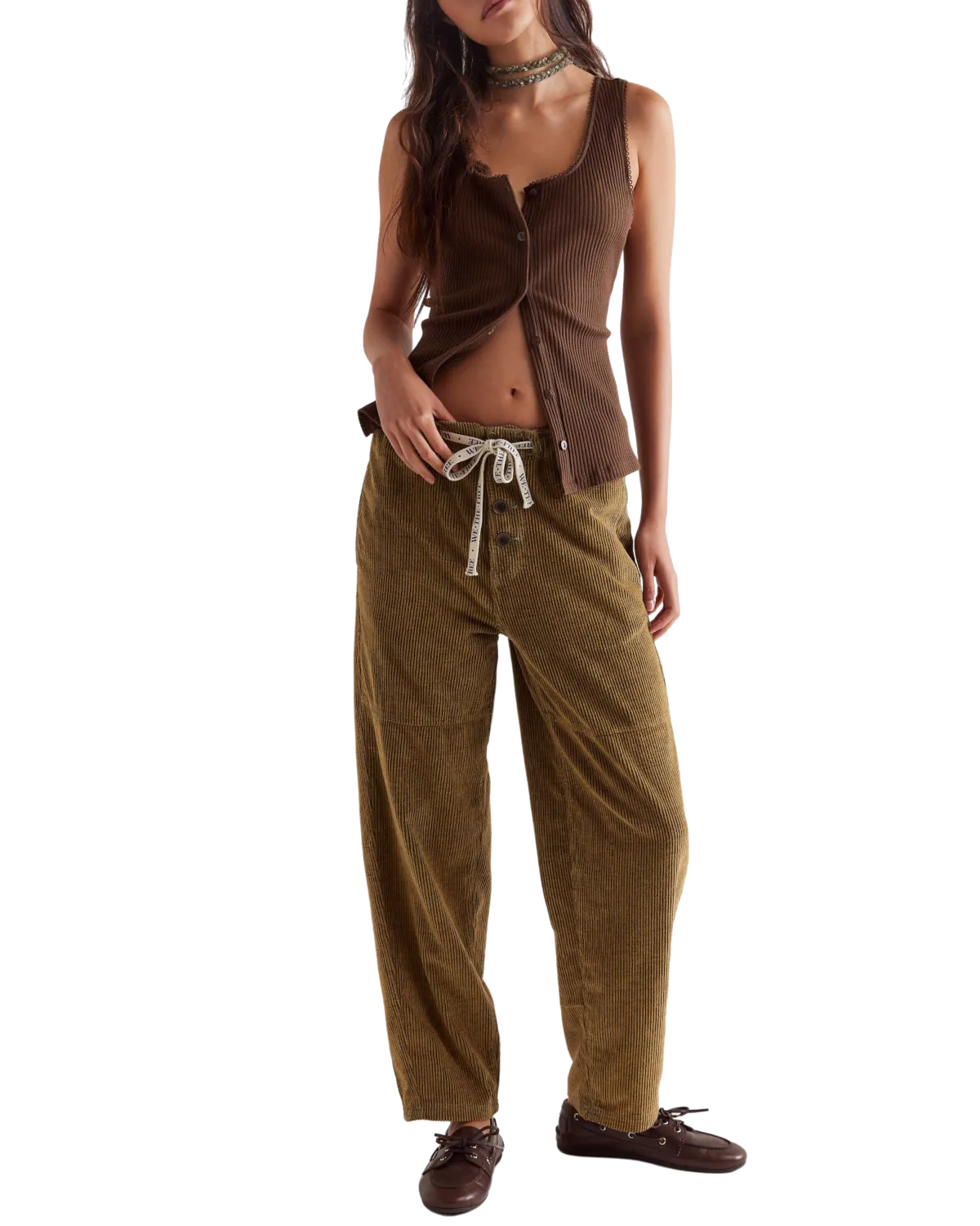 Roscoe Cord Pull On Trousers in Bermuda
