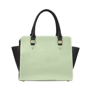 Sage Green Purse Handbag, Olive Vintage Vegan Leather Designer Women Satchel Top Zip Handle Bag Shoulder Strap Crossbody