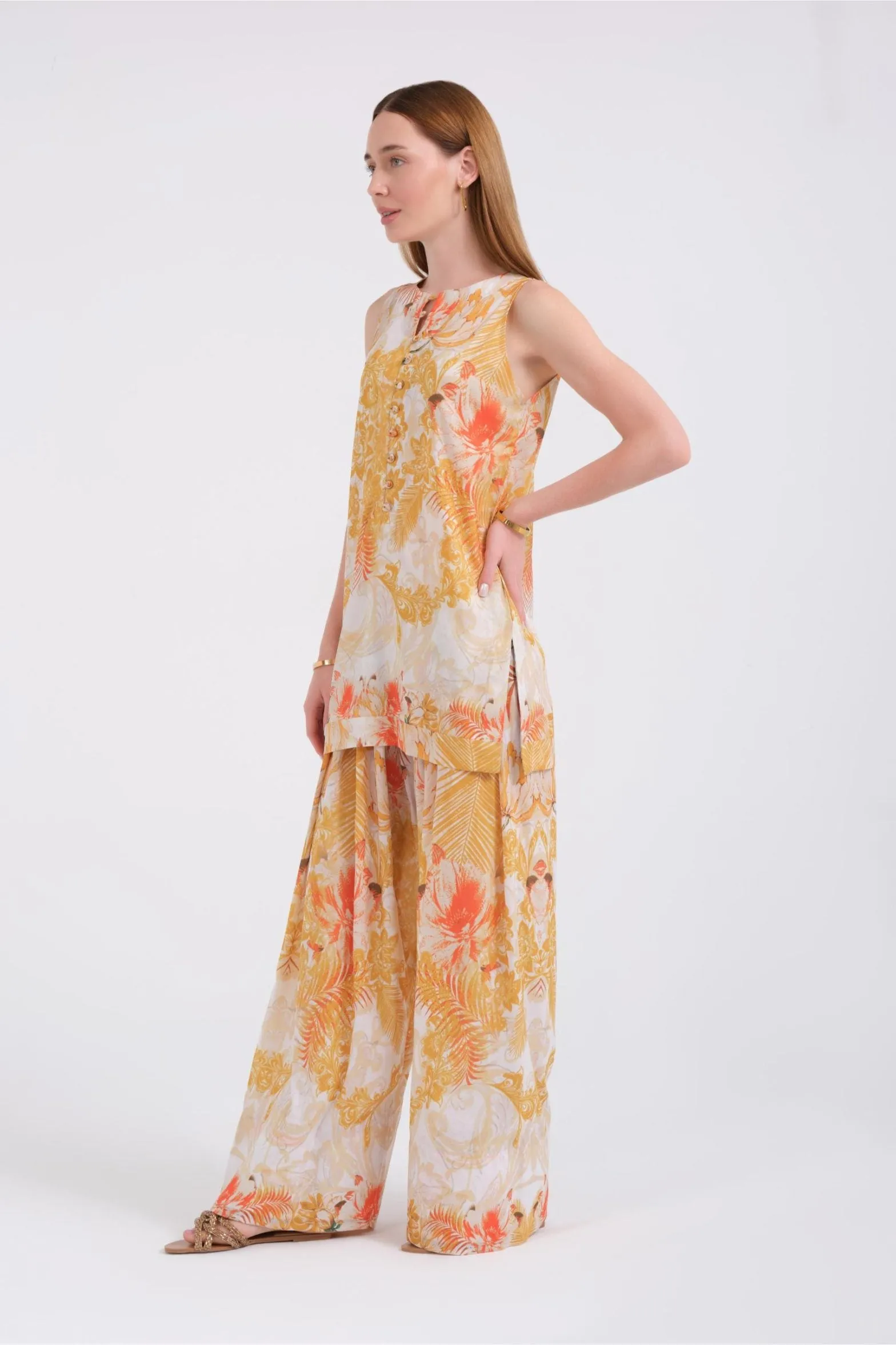 Shalwar Set'24 - Sunset Bloom