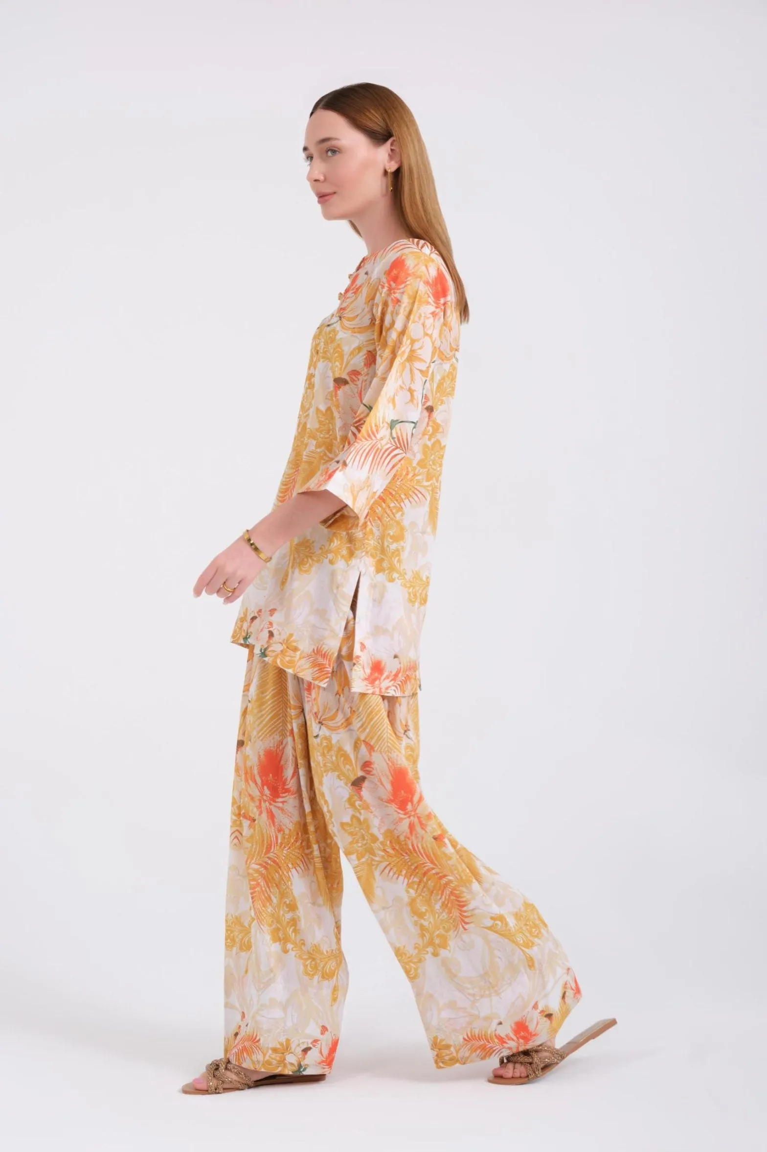 Shalwar Set'24 - Sunset Bloom