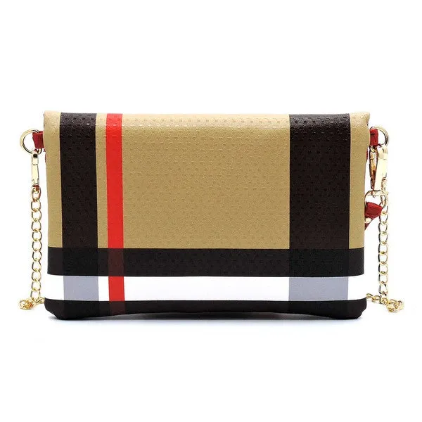 Tartan Plaid Check Envelope Clutch