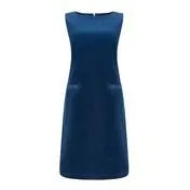 Teal Sleeveless Cord Pinafore