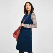 Teal Sleeveless Cord Pinafore
