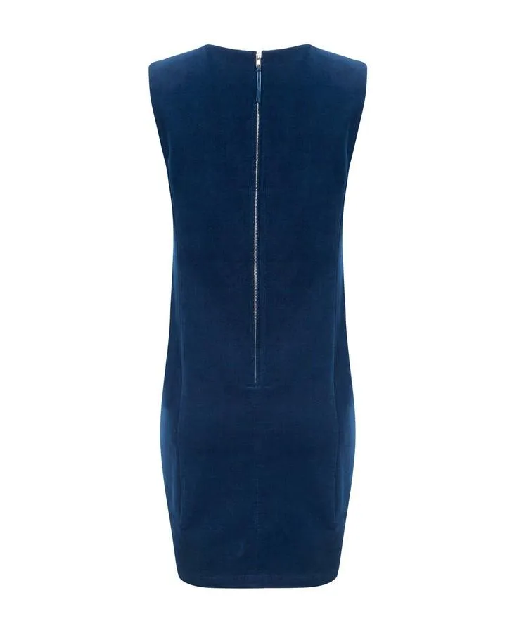 Teal Sleeveless Cord Pinafore