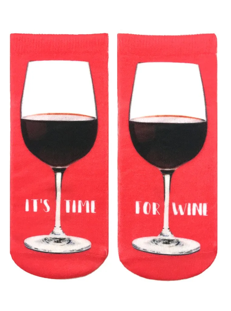 Time for Wine Ankle Socks