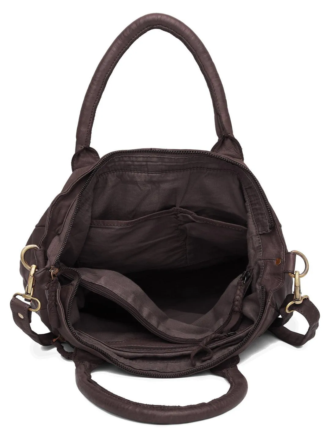 WILDHORN Leather Top Handle Satchel Tote Handbags For Girls & Women I Modern & Stylish Leather Shoulder Bag with zipper Closure I Ideal for Travelling, Parties, Weddings & Gifts