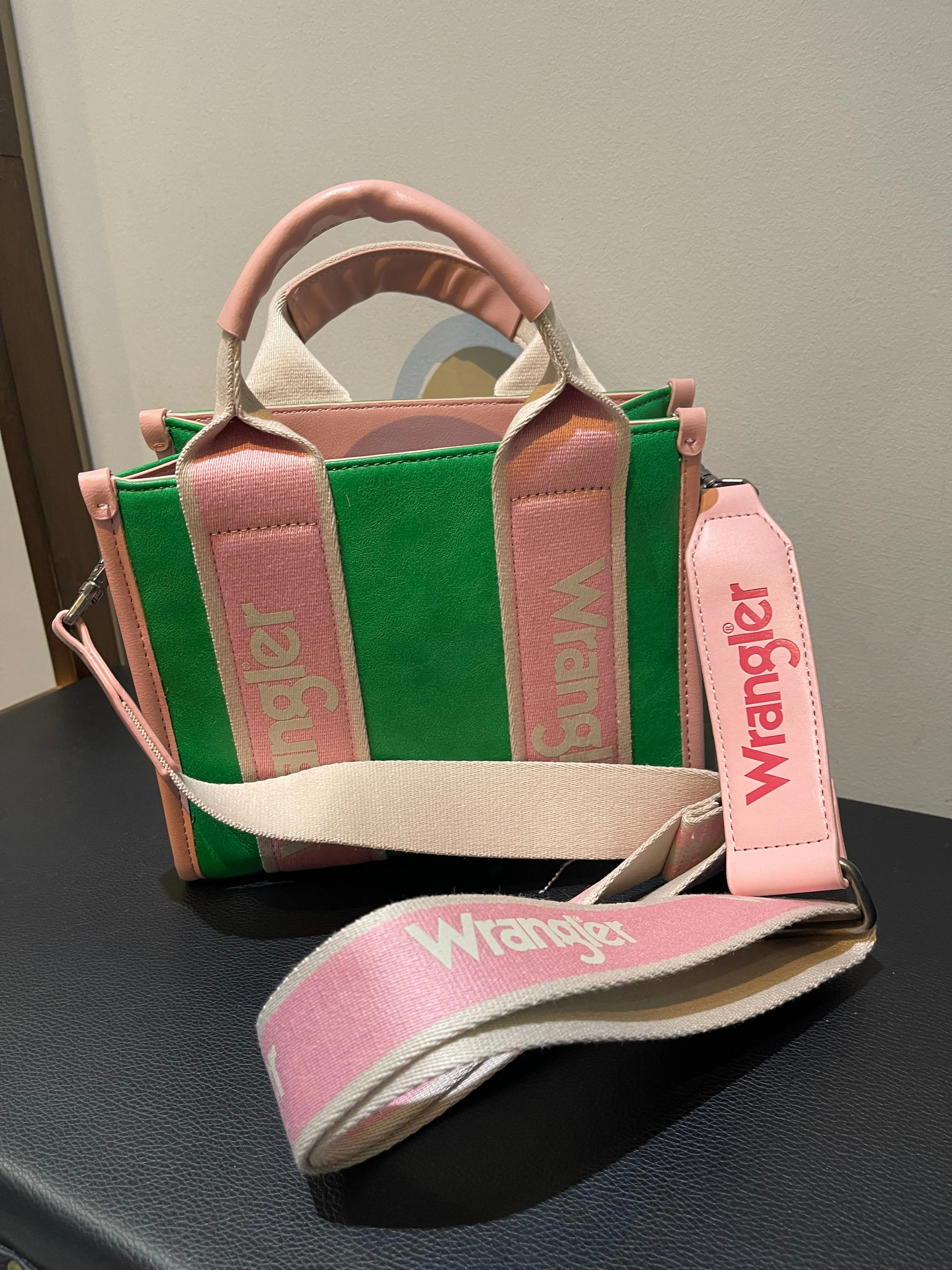 Wrangler Color Block Small Tote/Crossbody -Green