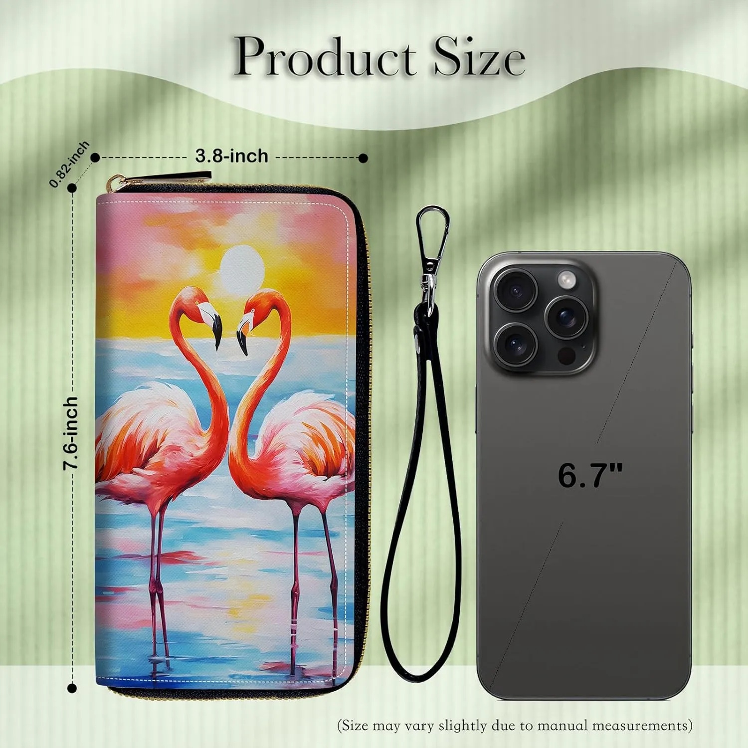 Wristlet Wallets For Women With Card Holder Zipper Pocket,Slim PU Leather women's Wallet Clutch